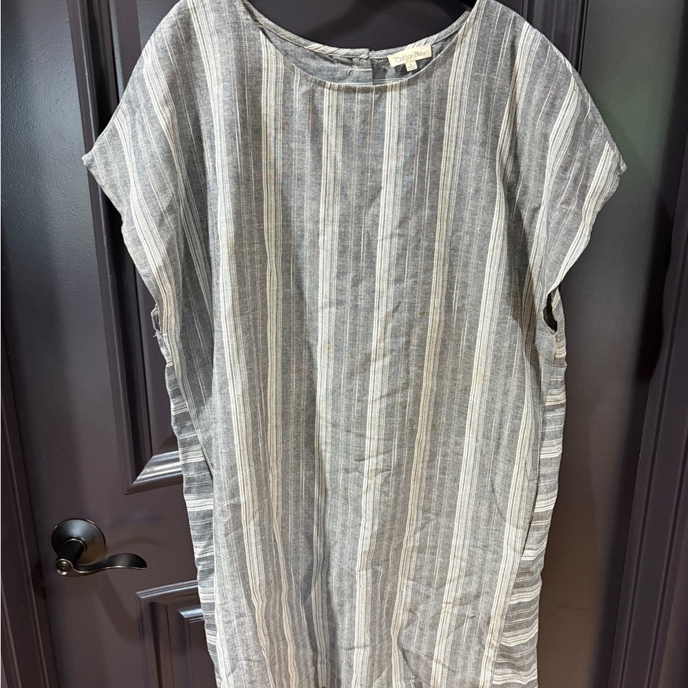 Striped Bkue Tunic Dress